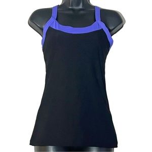 Avía Tank Built In Bra Purple Athletic Top lifting Running Small